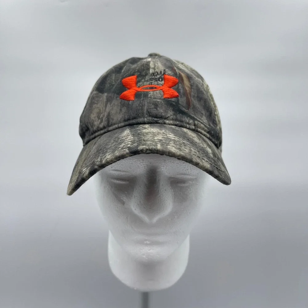 Under Armour 1238885 Mens OSFA Camo Orange Snapback Hunting Hat Camouflage Cap